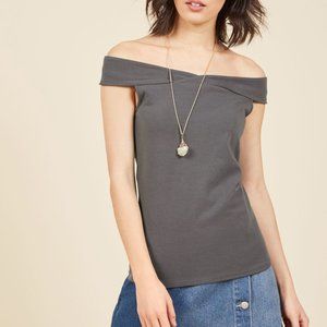Modcloth Gray Seasoned Sophisticate Tank Top